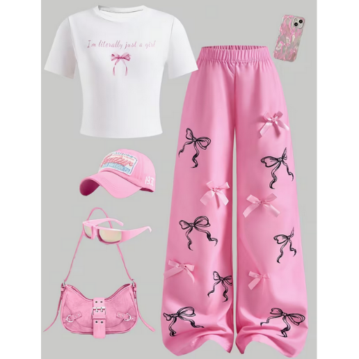 Sweet And Playful Two-Piece Set for Girls