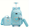 Heart Shaped 3 Piece Troller Bag