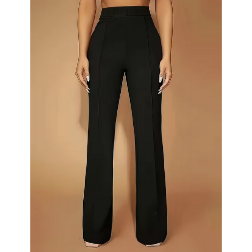 Black High-Waist Flare Pants