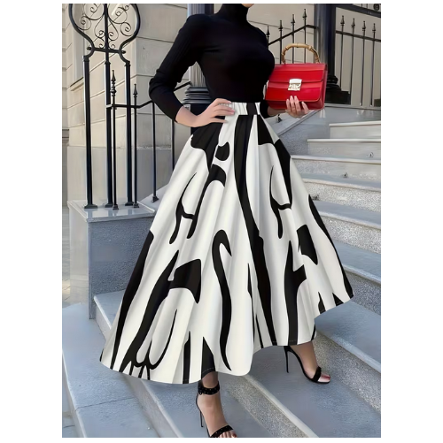 Black and White Minimalistic Skirt