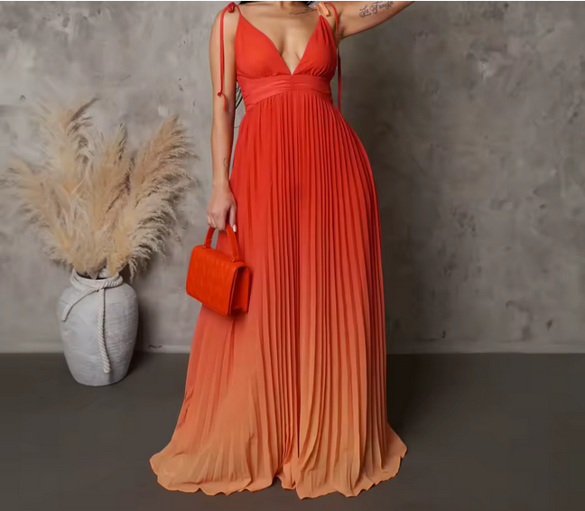 Casual halter dress - W0004