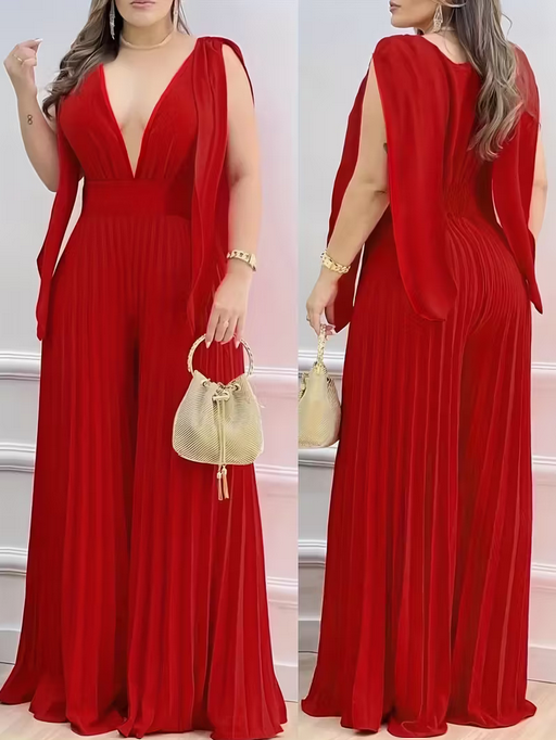 Deep V Neck Jumpsuit for Women