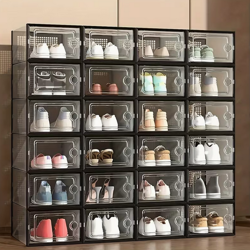 Foldable Stackable Shoe Rack
