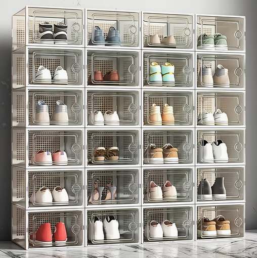Foldable Stackable Shoe Rack
