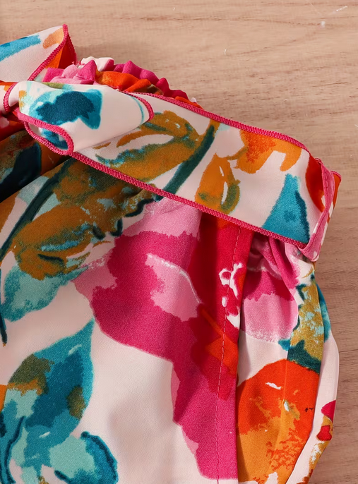 Girl's 2 Pcs Floral Fashion Set