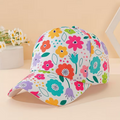 Girl's Colorful Flower Printed Cap