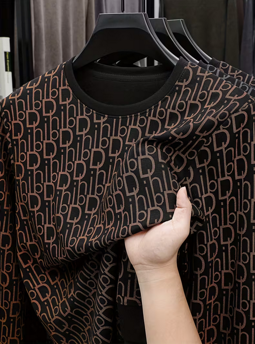 Long Sleeve Sweatshirt with Alphabet Print