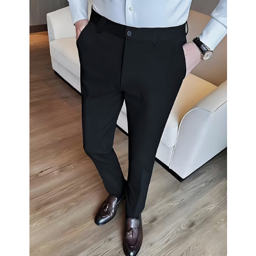 Men's Formal Trousers with Slanted Pockets