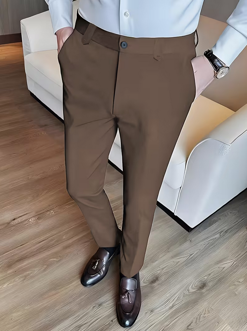 Men's Formal Trousers with Slanted Pockets