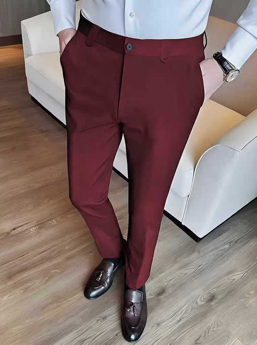 Men's Formal Trousers with Slanted Pockets