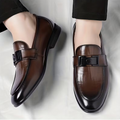 Men'S Slip-On Loafers - Glossy Brown Formal & Business Casual Shoes