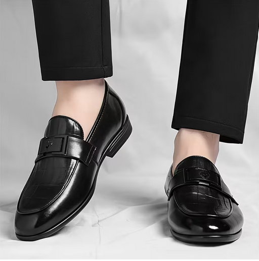 Men'S Slip-On Loafers - Glossy Brown Formal & Business Casual Shoes