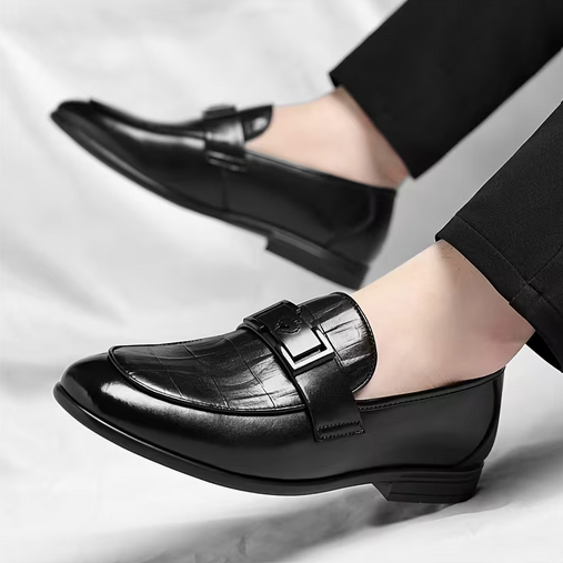 Men'S Slip-On Loafers - Glossy Brown Formal & Business Casual Shoes