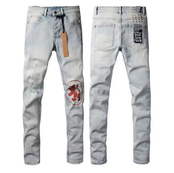 Men's Cotton Denim Streetwear Ripped Jeans - M0004