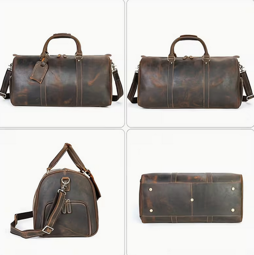 Men's Crazy Horse Leather Handbag