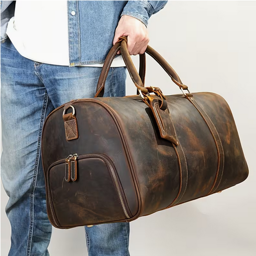 Men's Crazy Horse Leather Handbag