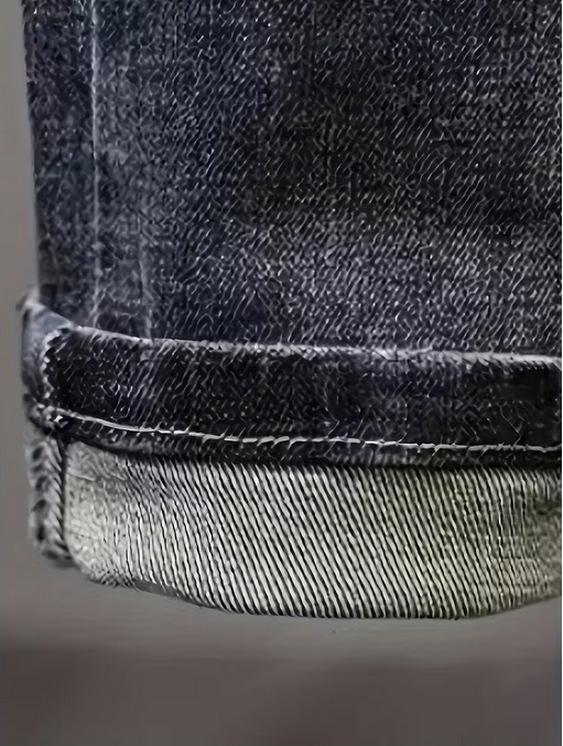 Men's Heavyweight Washed Slim Fit Ripped Jeans