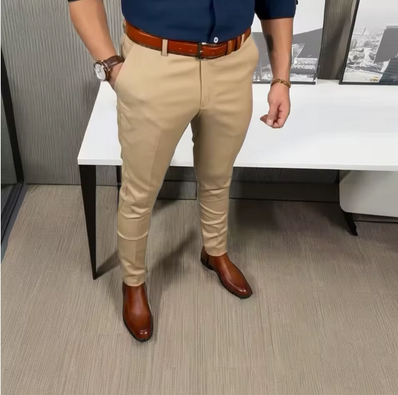 Men's Slim Fit Cotton Spandex Chinos - M0005