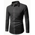 Men's Solid Dress Long Sleeve Shirt