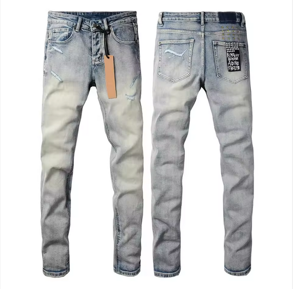 Men's Cotton Denim Streetwear Ripped Jeans - M0004