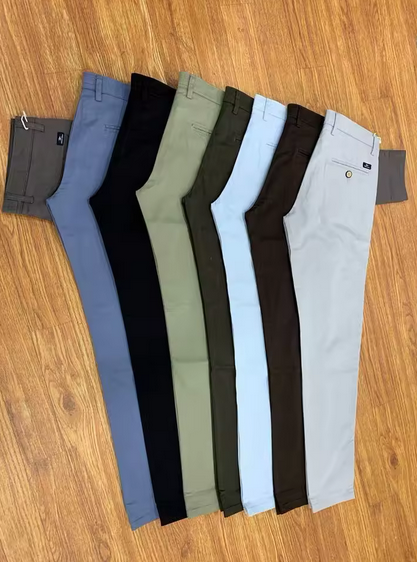 Men's Slim Fit Cotton Spandex Chinos - M0005