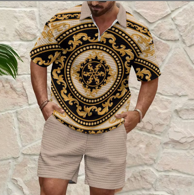 Men's Summer Loose Fit T-Shirt and Breathable Drawers - M0001