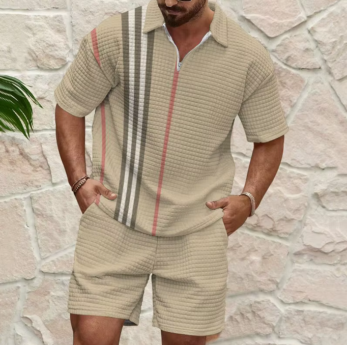 Men's Summer Loose Fit T-Shirt and Breathable Drawers - M0001