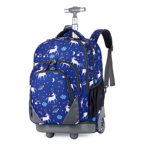 Polyester Cute Student Backpack Trolley Bag