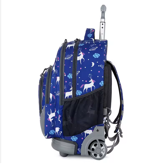 Polyester Cute Student Backpack Trolley Bag