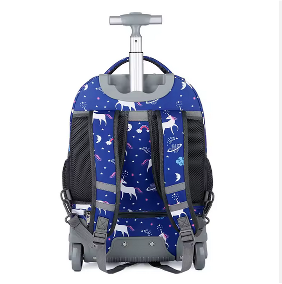 Polyester Cute Student Backpack Trolley Bag