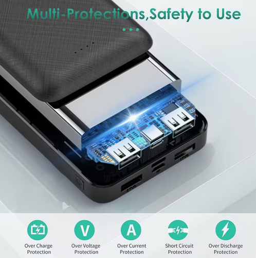 Portable Power Bank with Capacities of 10000Mah an 20000Mah