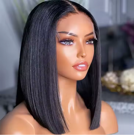 Vietnamese Silky Straight Human Hair Wig Black - BP0001