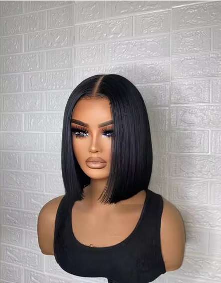 Vietnamese Silky Straight Human Hair Wig Black - BP0001