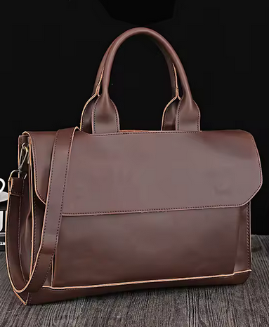 Vintage Style Business Leather Handbag