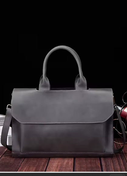 Vintage Style Business Leather Handbag