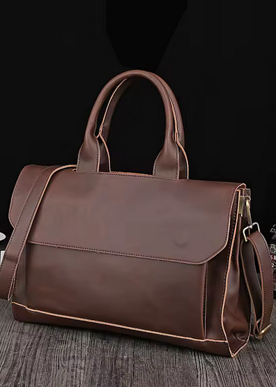 Vintage Style Business Leather Handbag