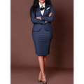 Women's Formal Jacket and Pencil Skirt Set Suit