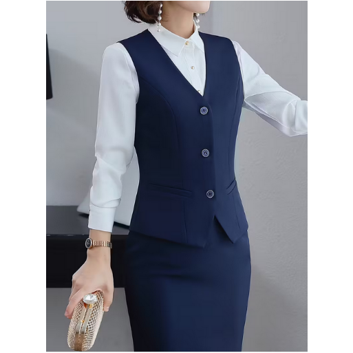 Women's Sleeveless V-Neck Blazer