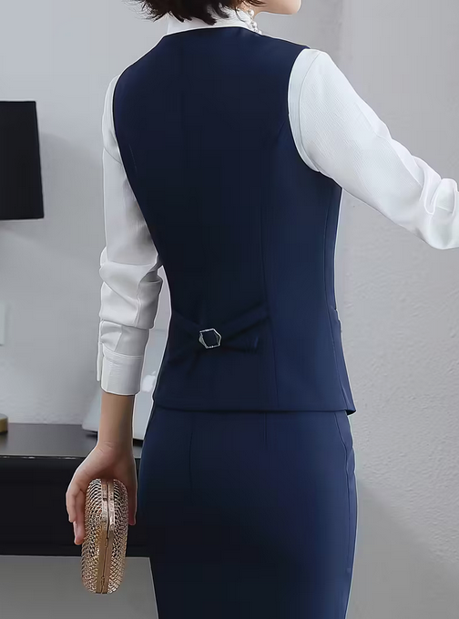 Women's Sleeveless V-Neck Blazer