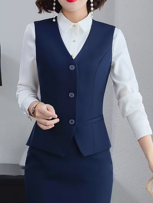 Women's Sleeveless V-Neck Blazer